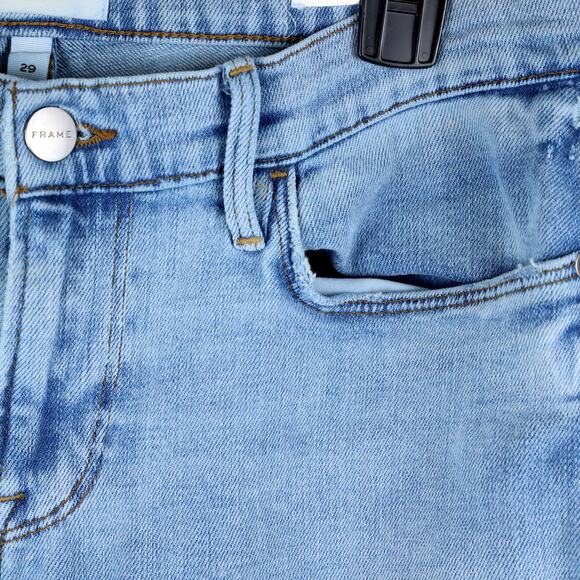 Frame Le Garcon Boyfriend Light Wash Bue Womens Jeans 29 - Picture 5 of 11